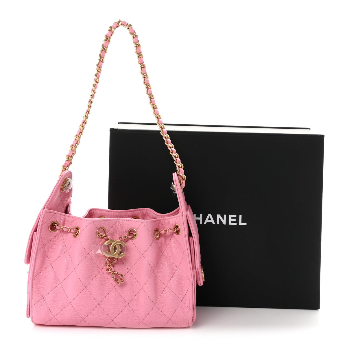 Caviar Quilted Mini Chanel 25 Handbag Pink