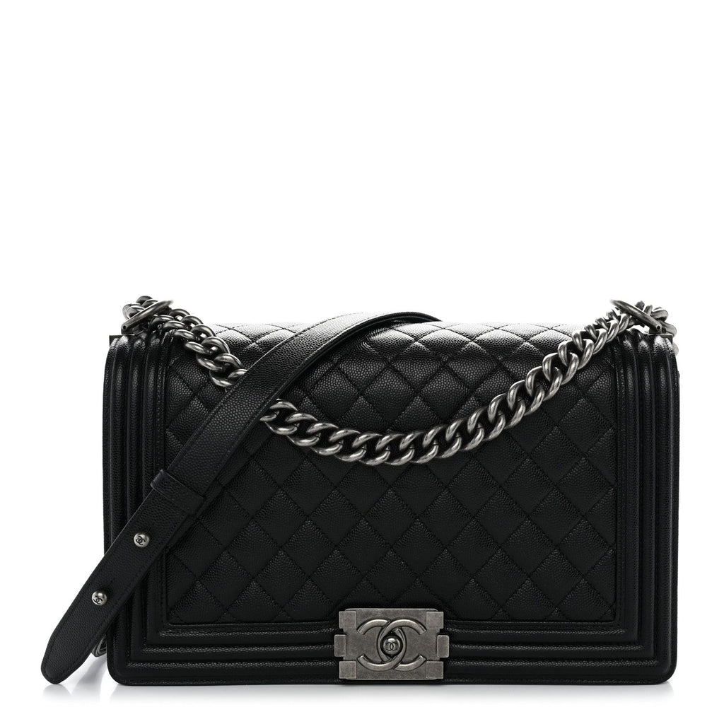Caviar Quilted New Medium Boy Flap Black