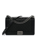 Caviar Quilted New Medium Boy Flap Black