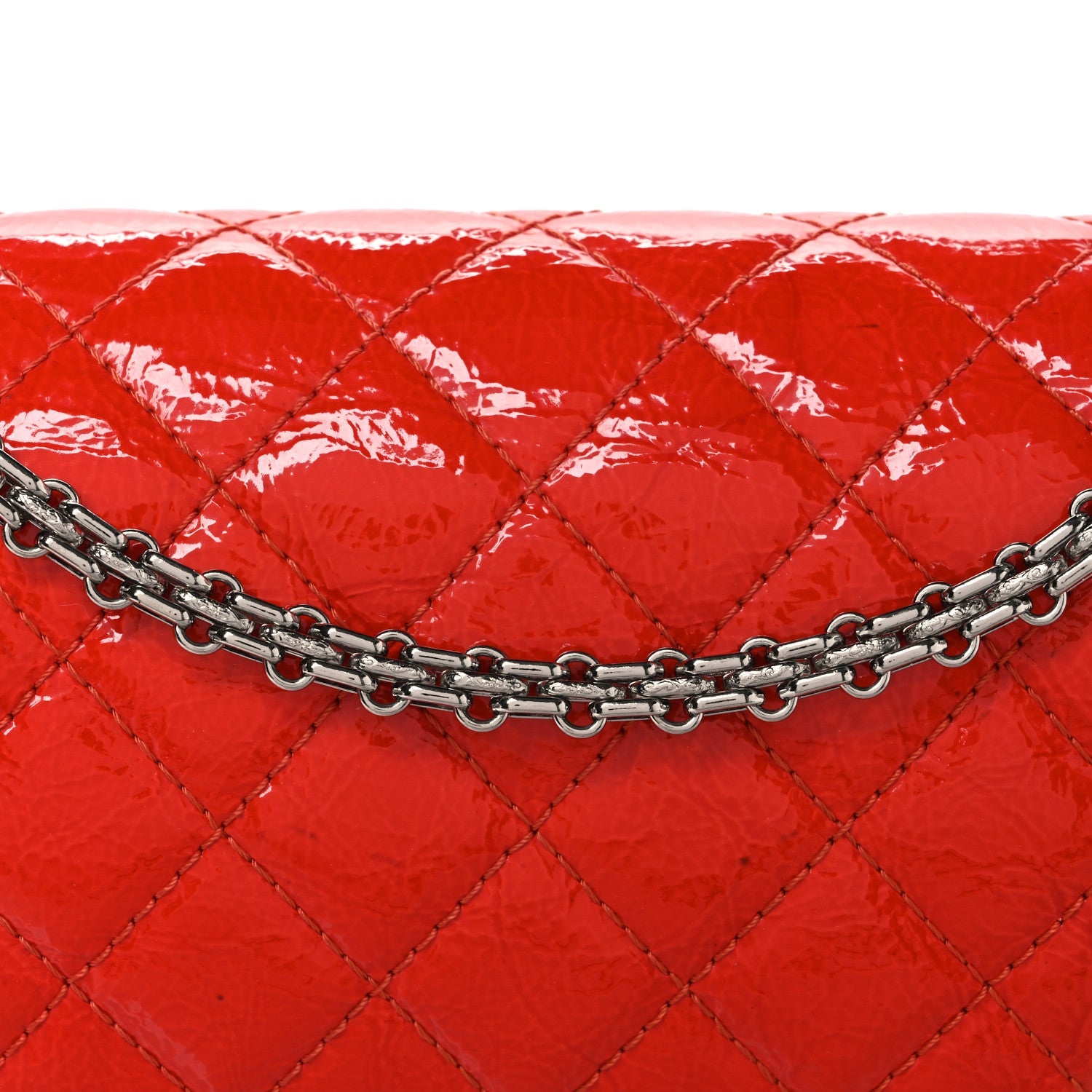 Aged Glazed Calfskin Quilted 2.55 Reissue 226 Flap Red