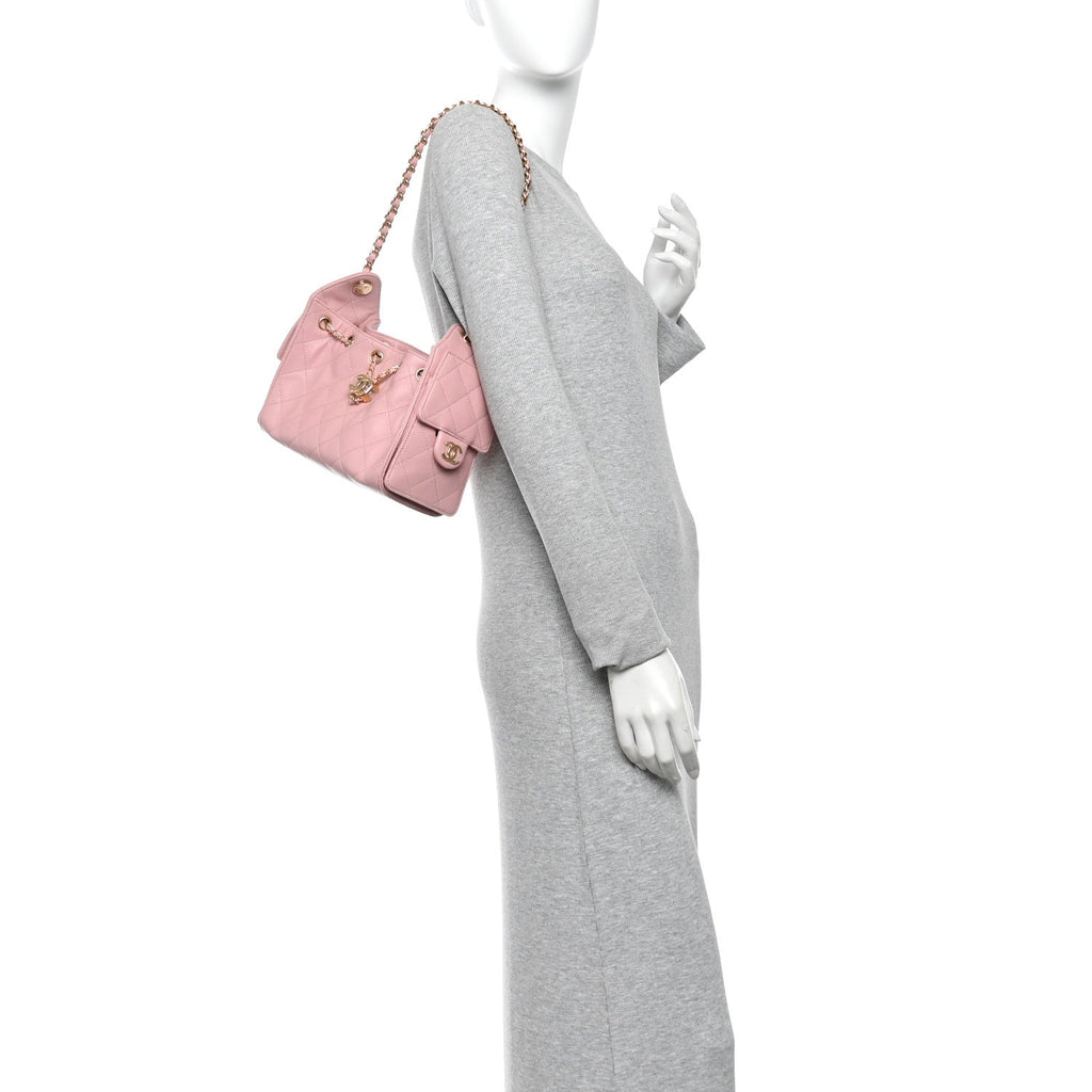 Caviar Quilted Mini Chanel 25 Handbag Pink
