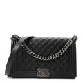 Caviar Quilted New Medium Boy Flap Black