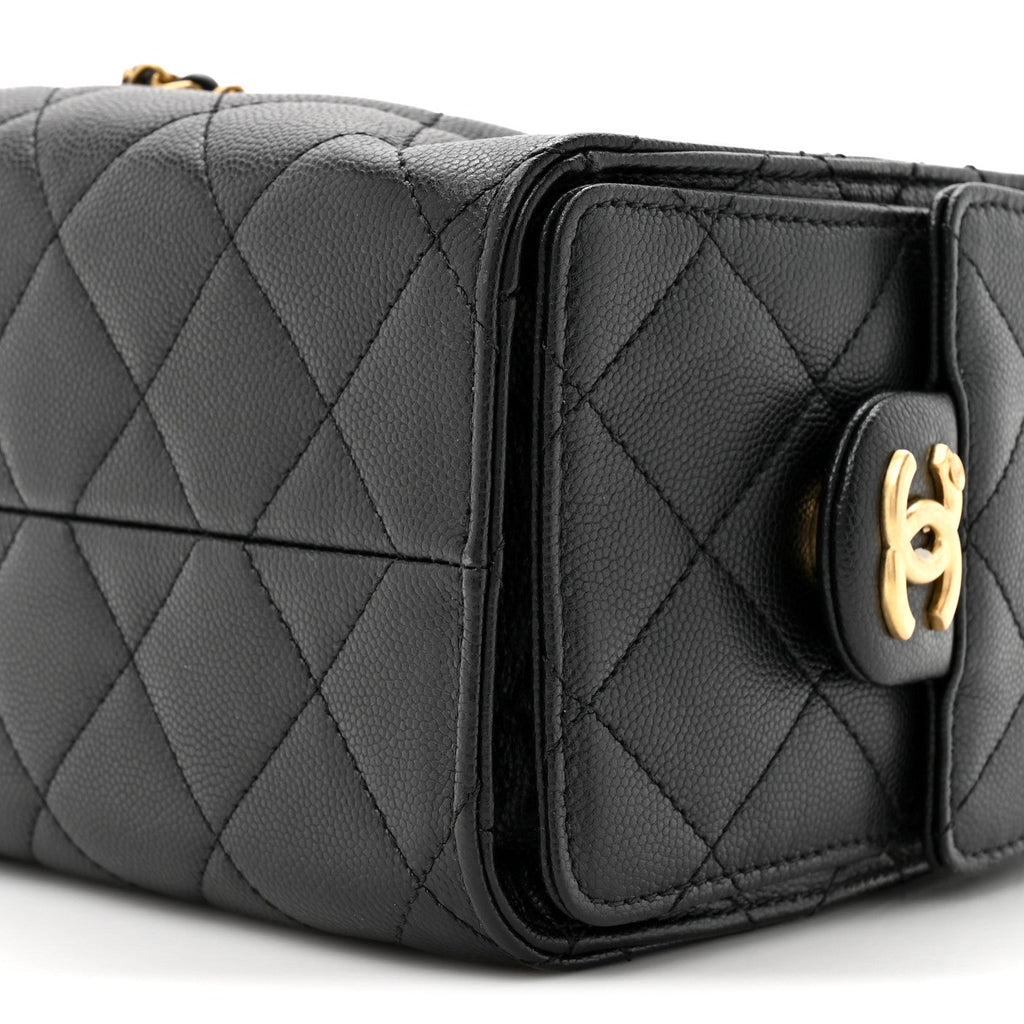 Caviar Quilted Mini Chanel 25 Handbag Black