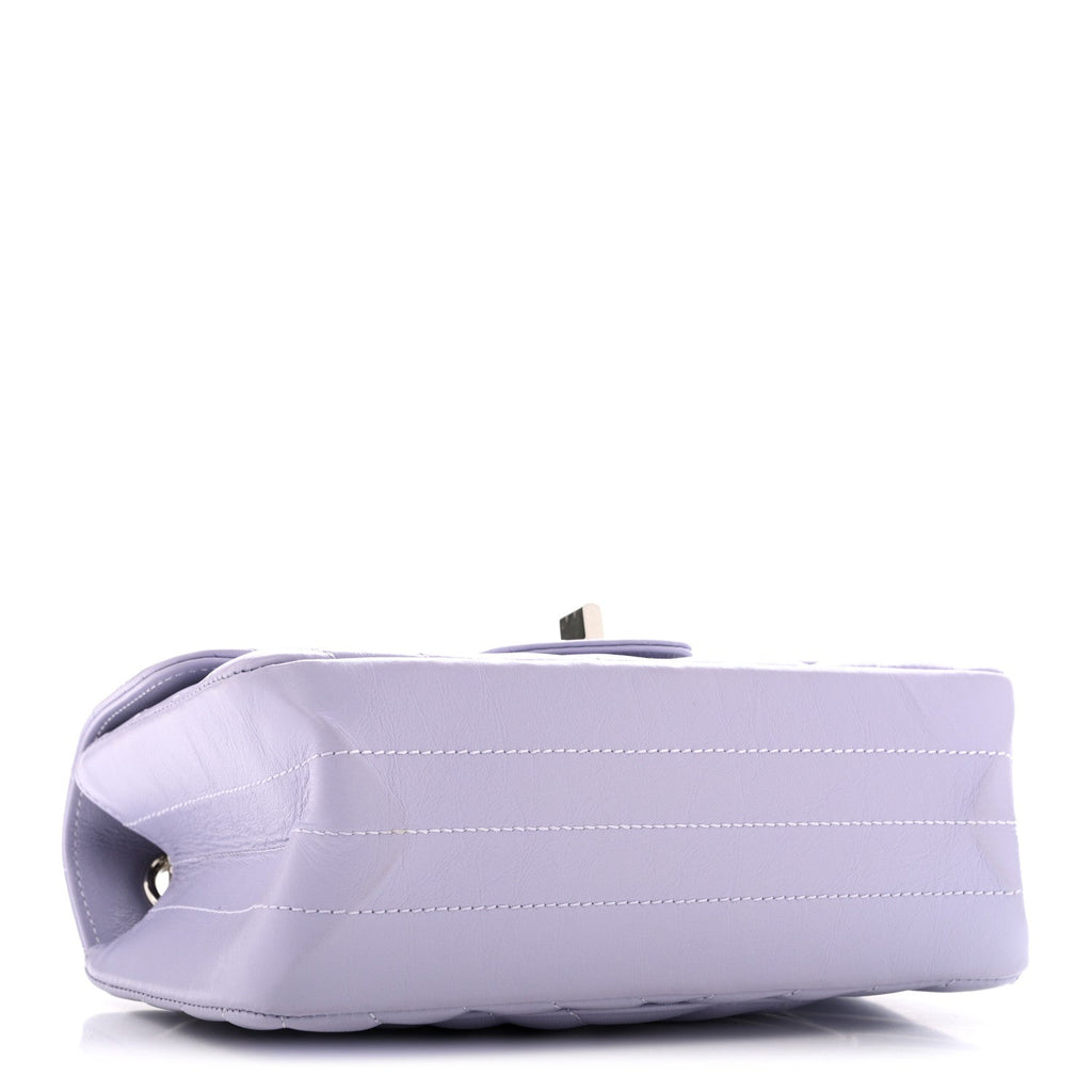 Aged Calfskin Chevron Quilted 2.55 Reissue Mini Flap Light Purple