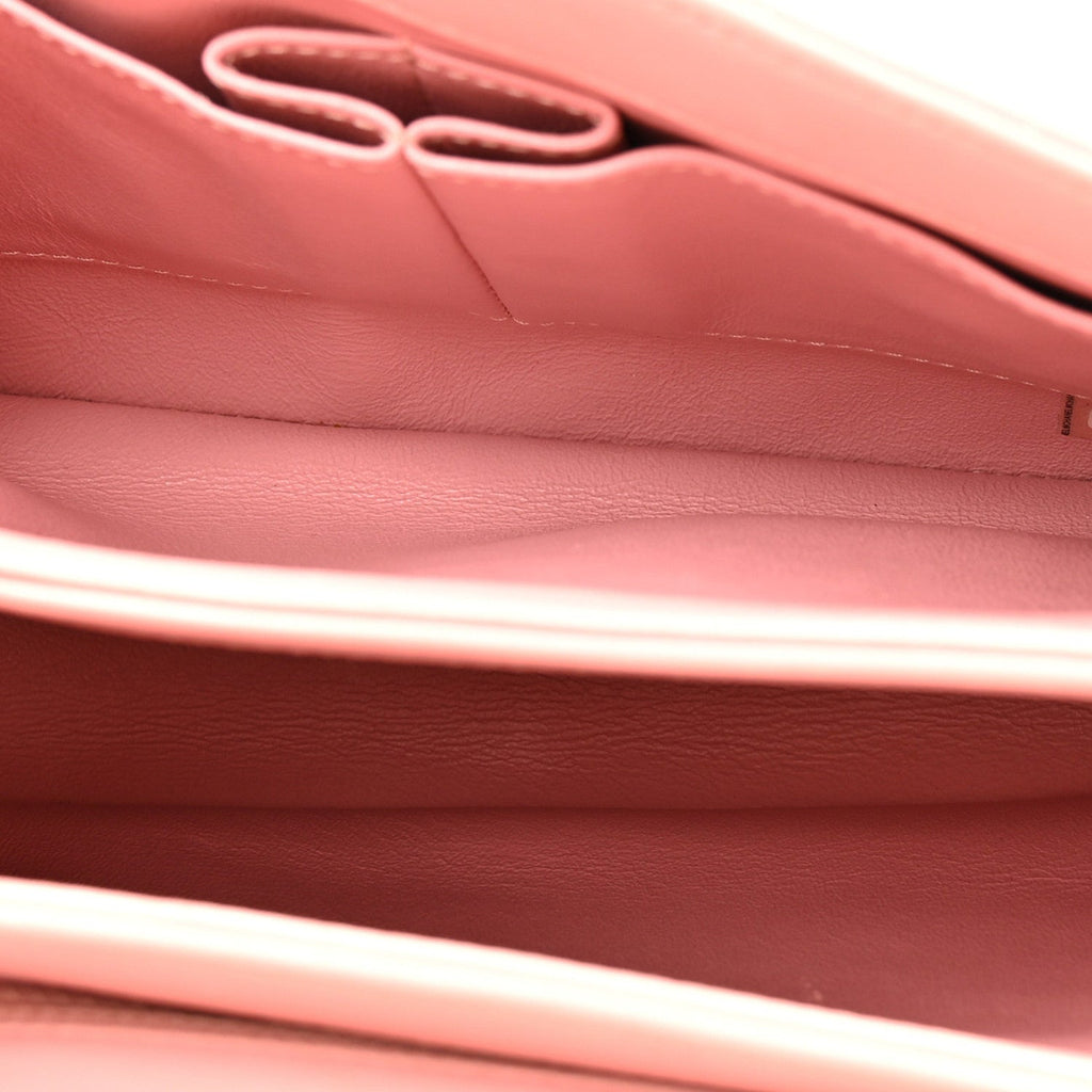 Lambskin Chevron Quilted Small Trendy CC Dual Handle Flap Bag Light Pink