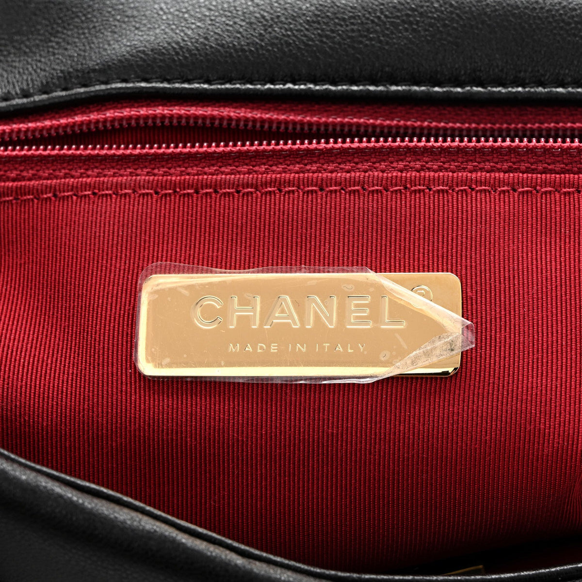 Lambskin Quilted Medium Chanel 19 Flap Black