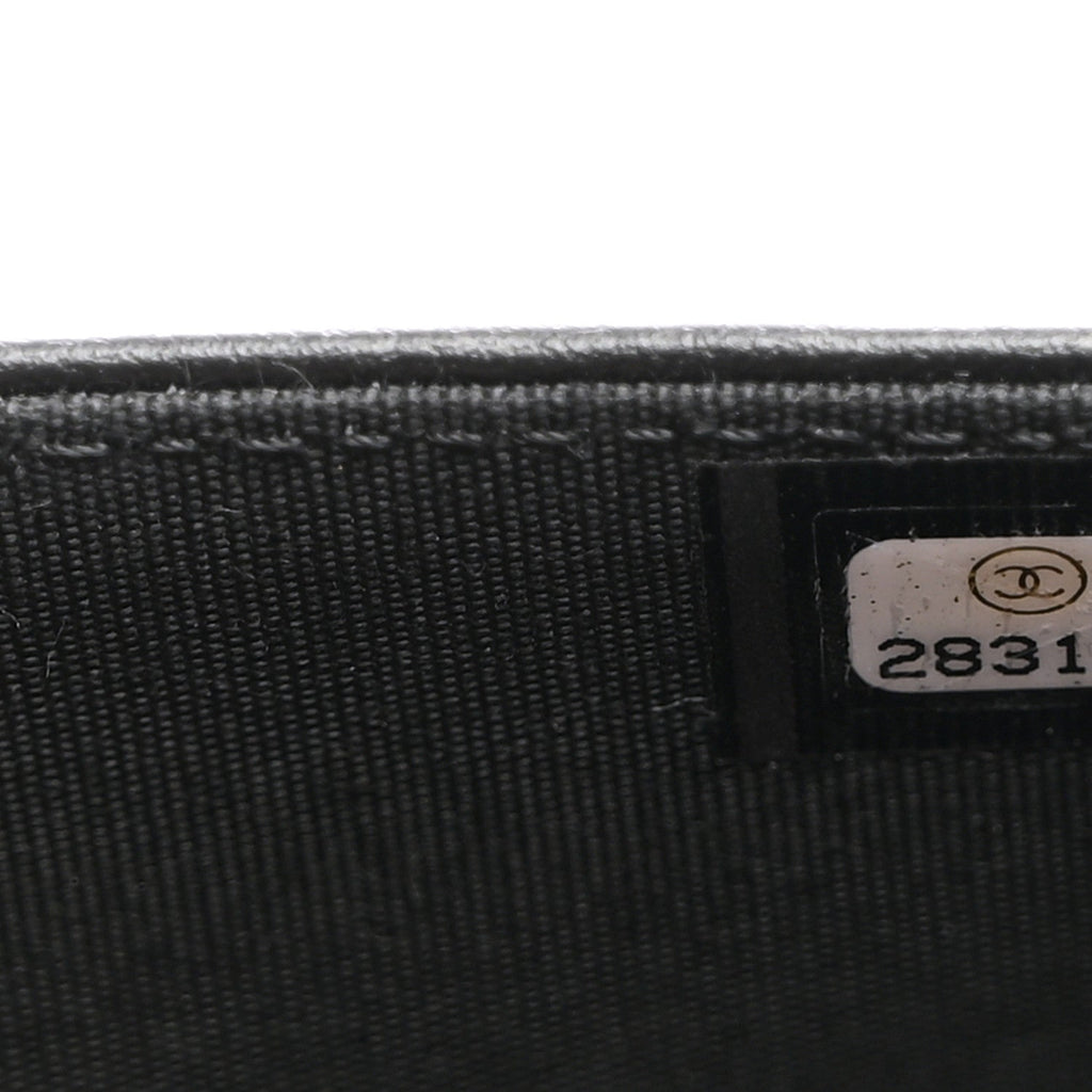 Caviar Quilted Boy Wallet On Chain WOC Black