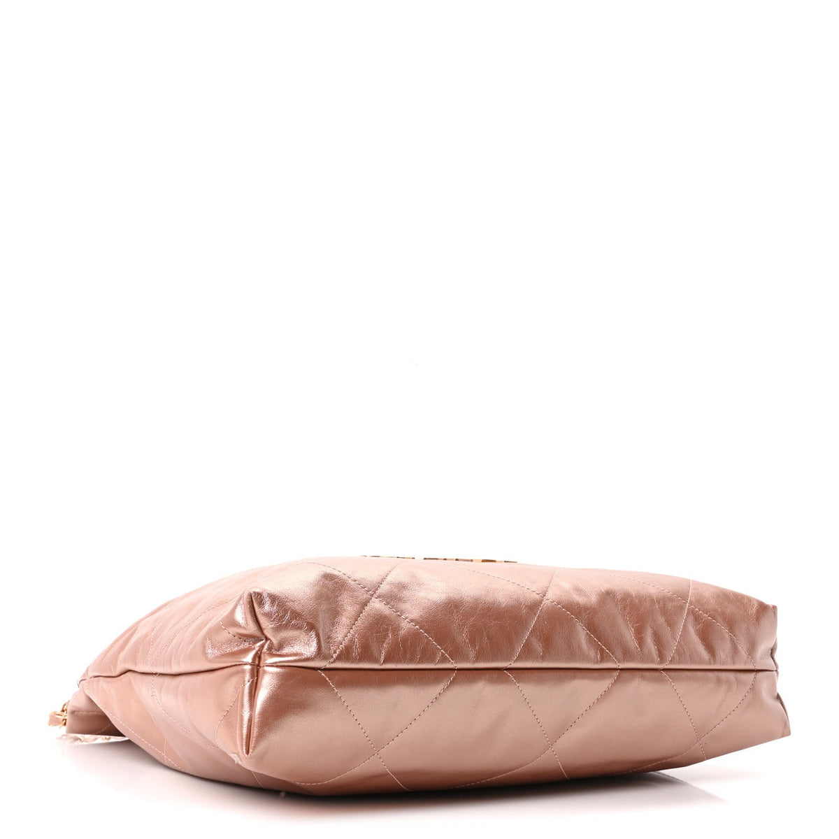 Metallic Calfskin Quilted Chanel 22 Copper