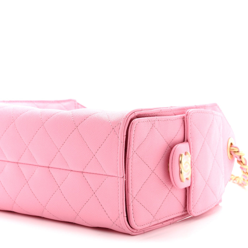 Caviar Quilted Mini Chanel 25 Handbag Pink