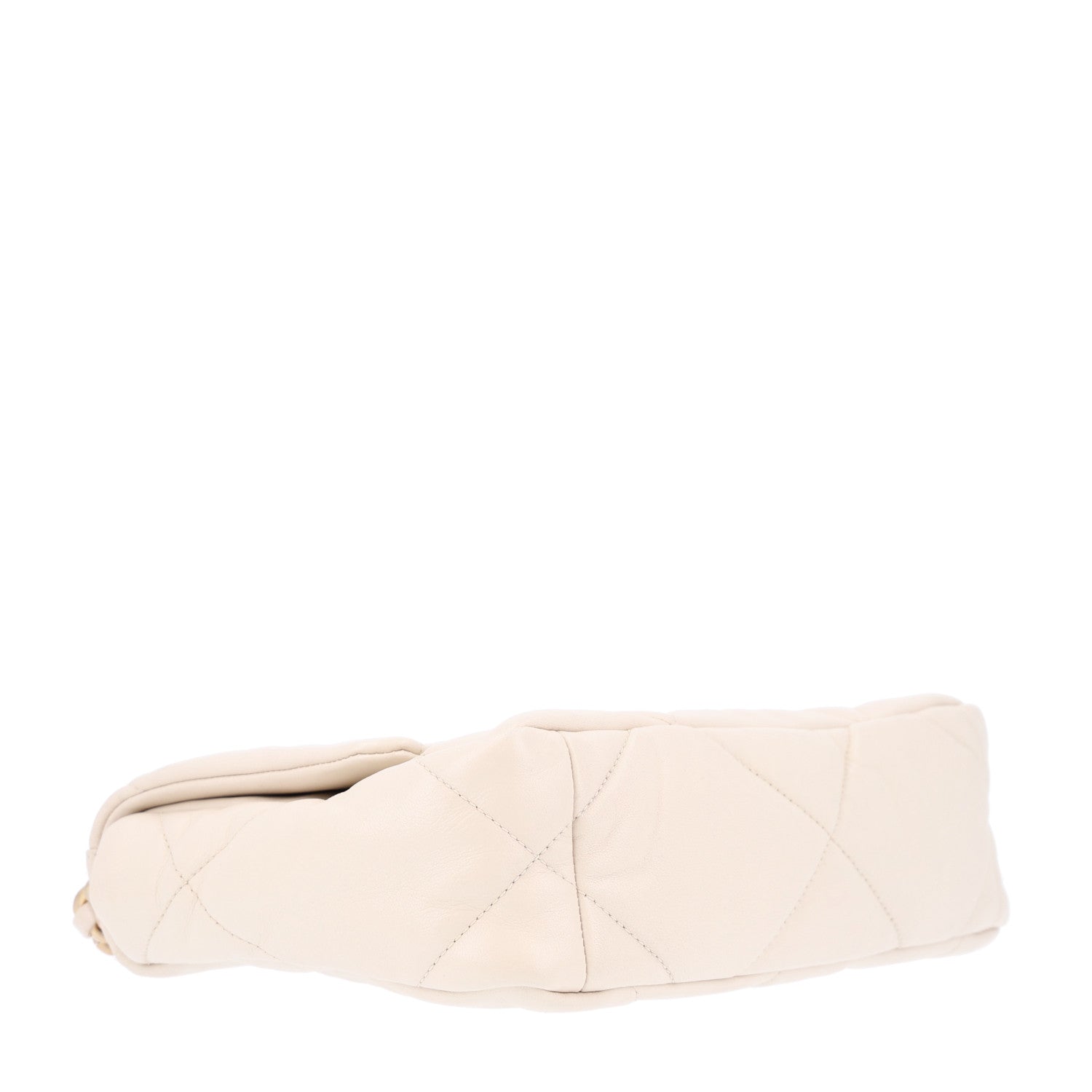 Lambskin Quilted Medium Chanel 19 Flap Light Beige