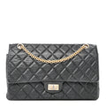 Aged Calfskin Quilted 2.55 Reissue 226 Flap Black