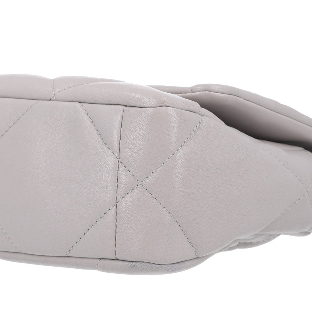 Lambskin Quilted Medium Chanel 19 Flap Grey