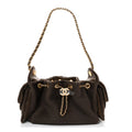 Pony Hair Mini Chanel 25 Handbag Dark Khaki