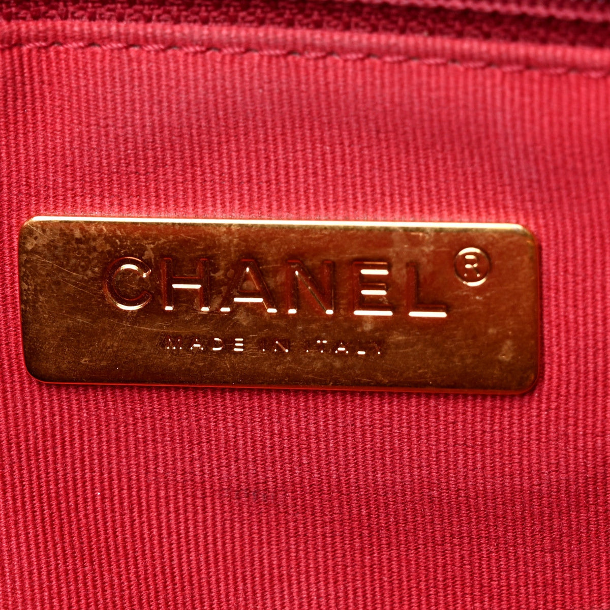 Lambskin Quilted Medium Chanel 19 Flap Black