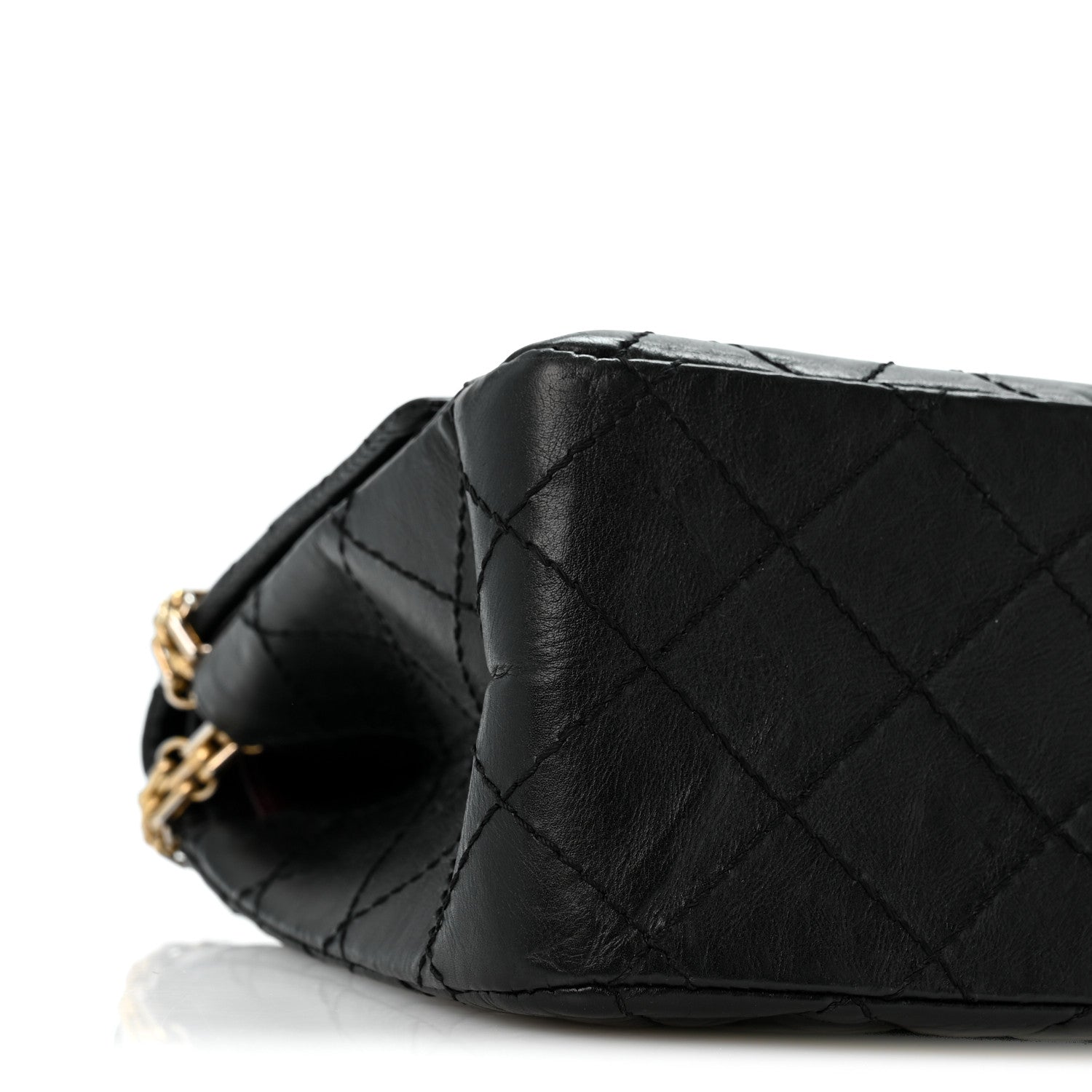 Aged Calfskin Quilted 2.55 Reissue 226 Flap Black