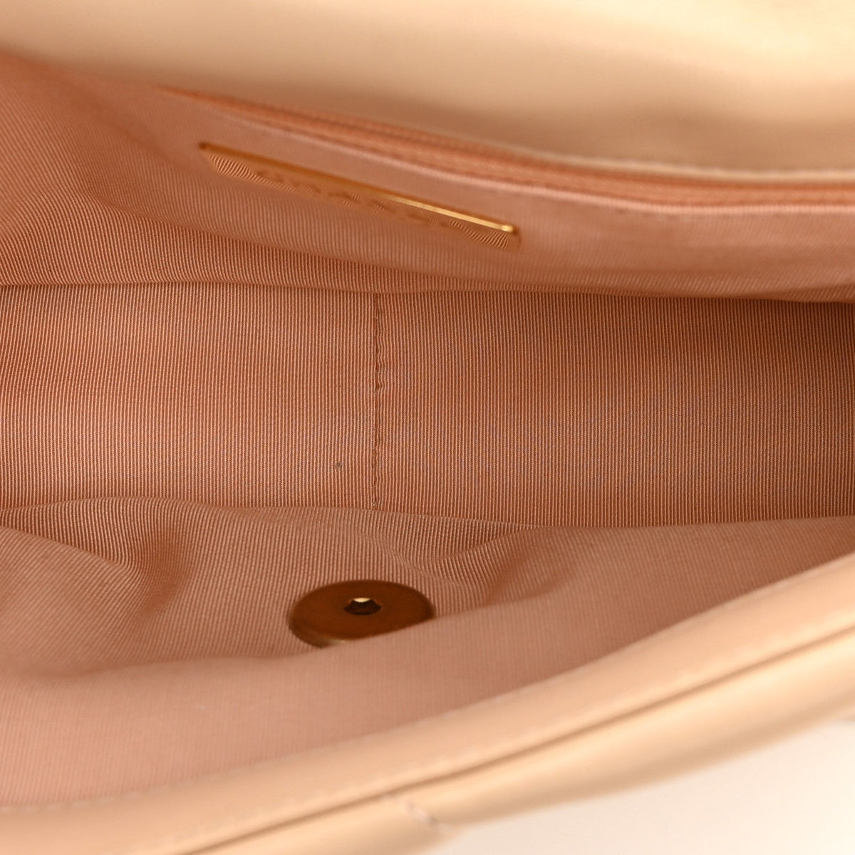 Lambskin Quilted Medium Chanel 19 Flap Light Beige