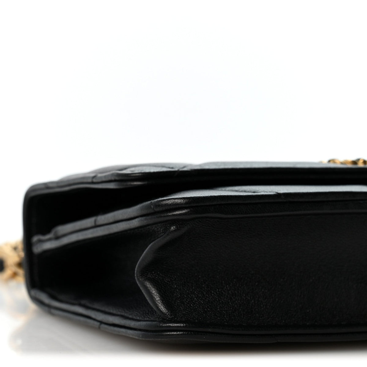 Lambskin Quilted Chanel 19 Wallet On Chain WOC Black
