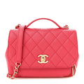 Caviar Quilted Medium Business Affinity Flap Pink