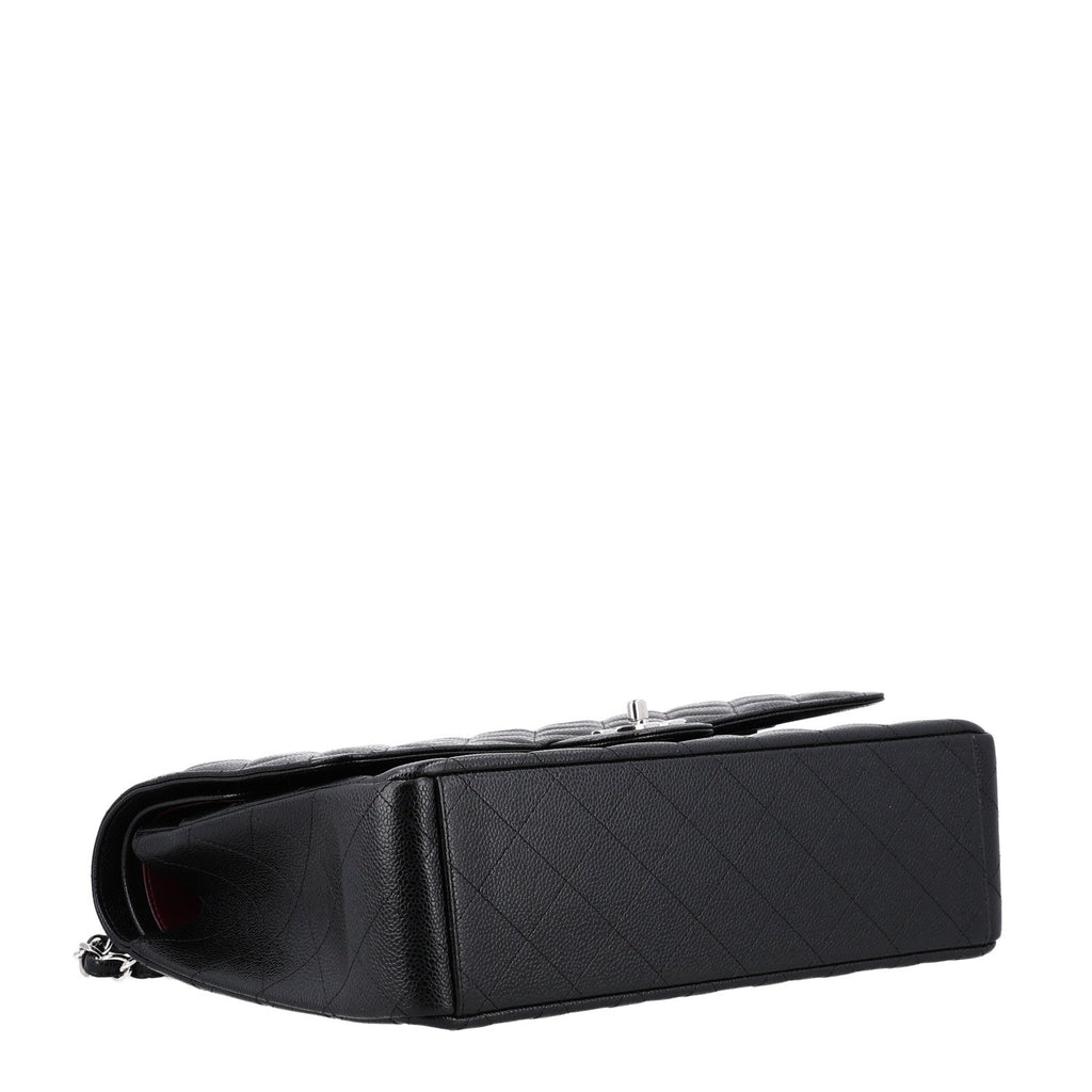 Caviar Quilted Maxi Double Flap Black