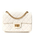Aged Calfskin Quilted 2.55 Reissue Mini Flap White