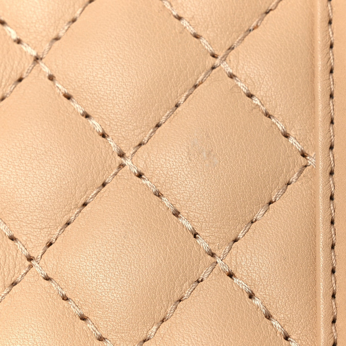 Calfskin Quilted Medium Boy Top Handle Flap Beige