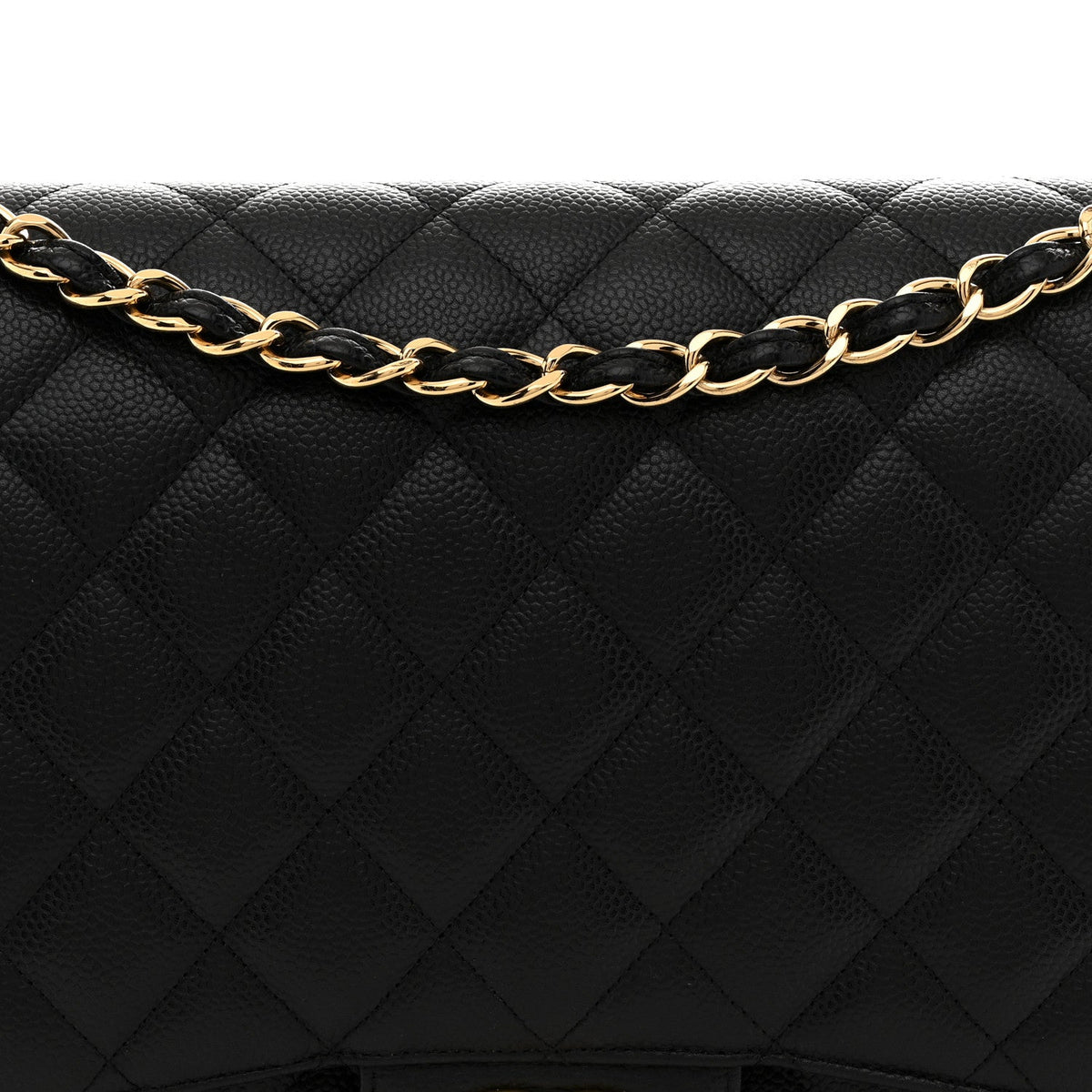 Caviar Quilted Maxi Double Flap Black
