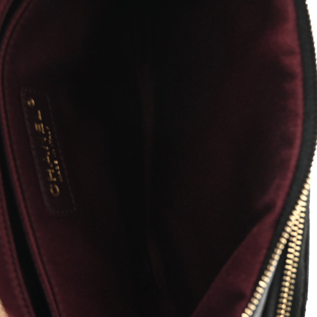 Caviar Quilted Business Affinity Waist Belt Bag Black