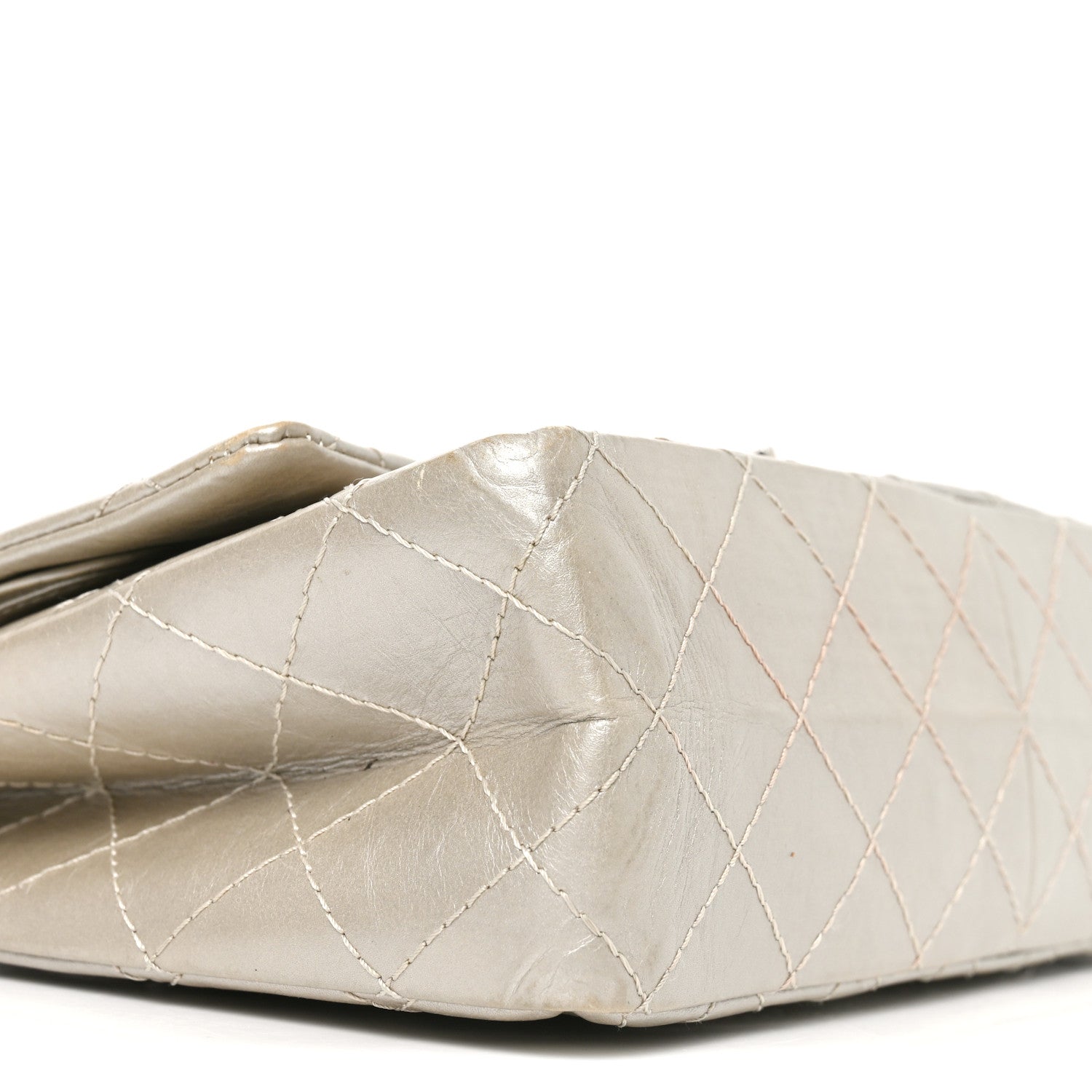 Metallic Aged Calfskin Quilted 2.55 Reissue 226 Flap Silver