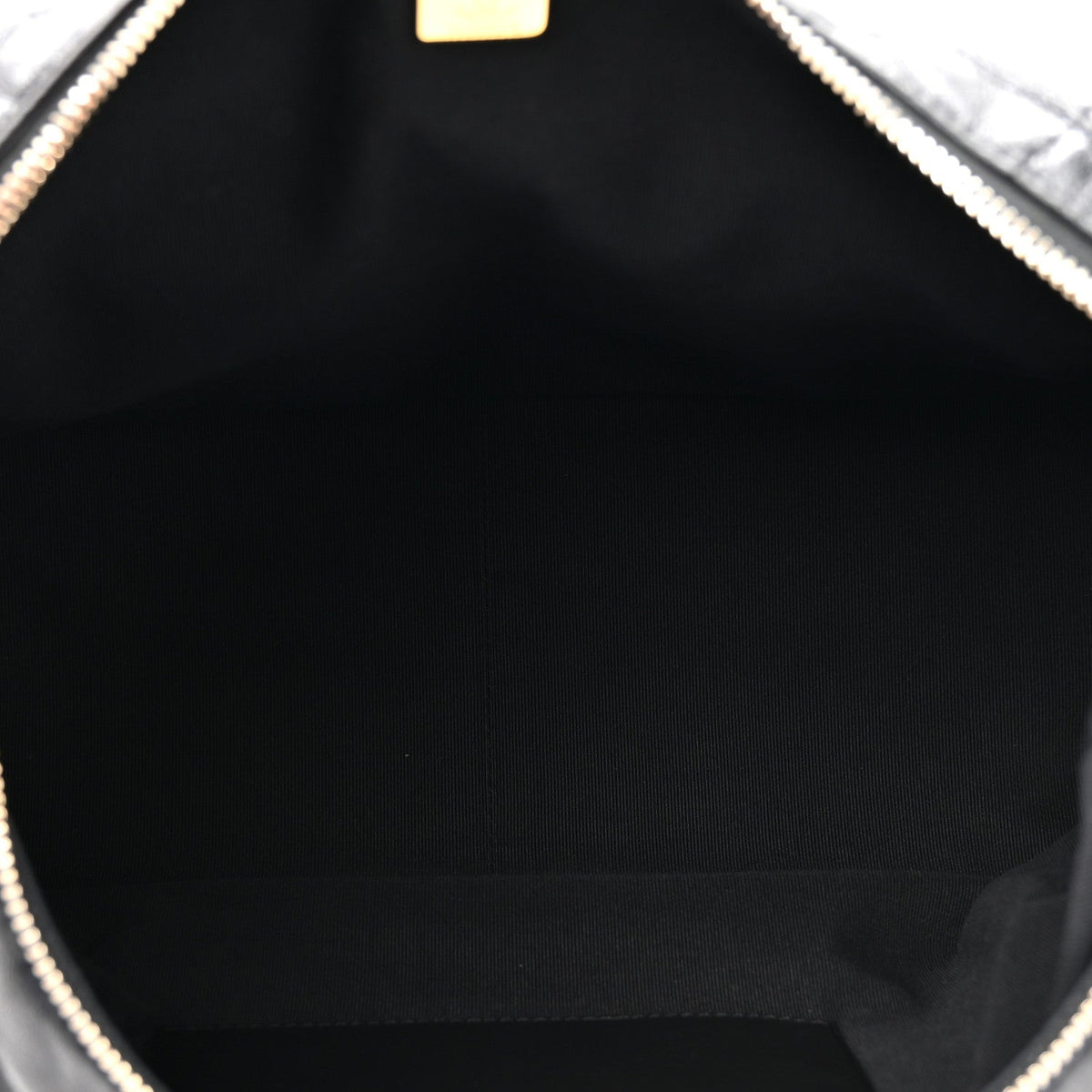 Shiny Lambskin Quilted Trendy Pockets Hobo Black Black