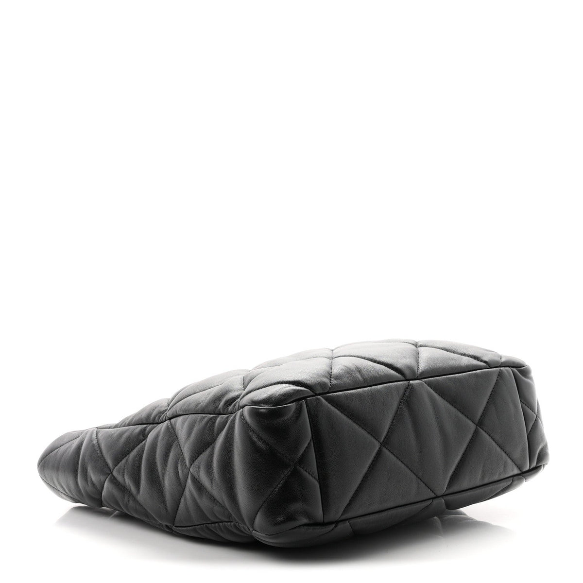 Lambskin Quilted Chanel 19 Shopping Bag Black