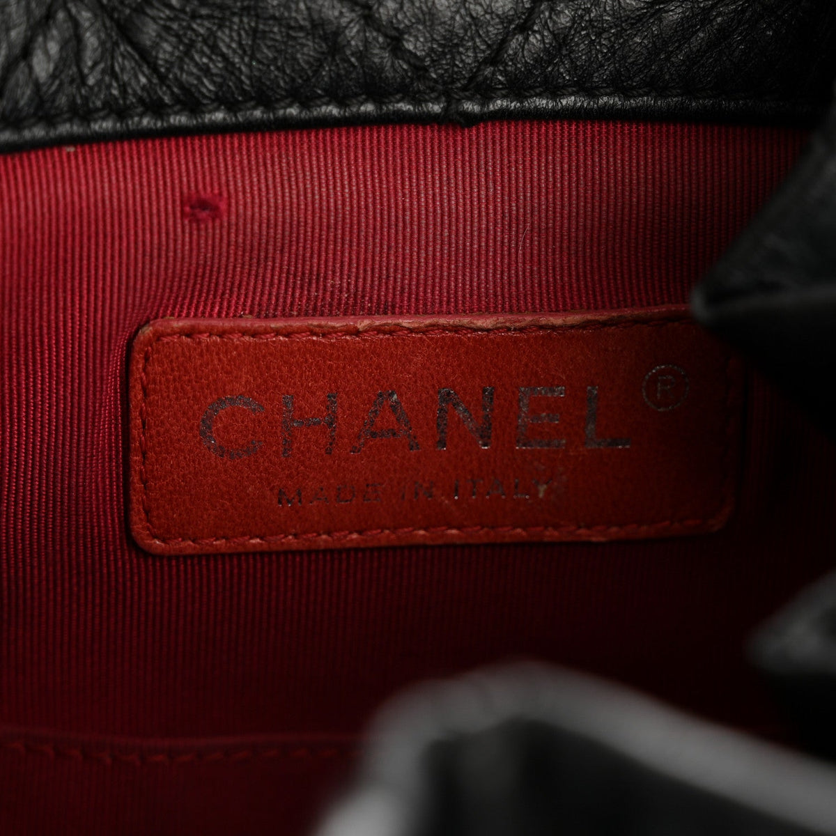 Aged Calfskin Quilted Small Gabrielle Backpack Black