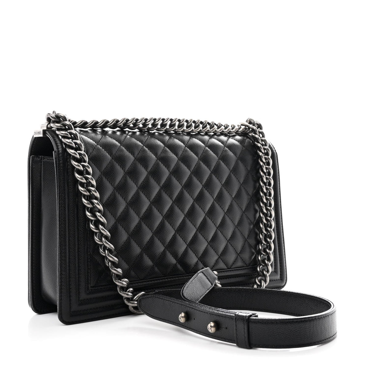 Caviar Quilted New Medium Boy Flap Black