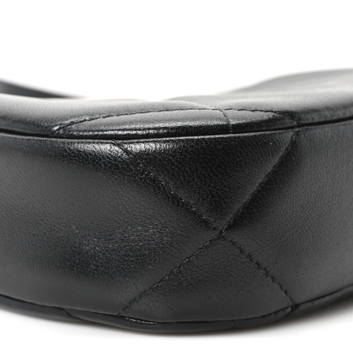Lambskin Quilted Chanel 19 Hobo Clutch With Chain Black