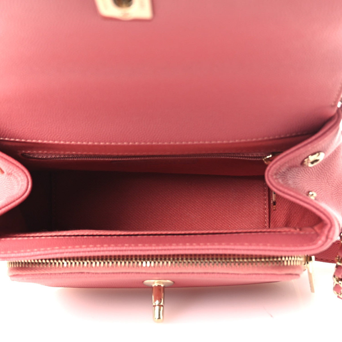 Caviar Quilted Small Business Affinity Flap Pink