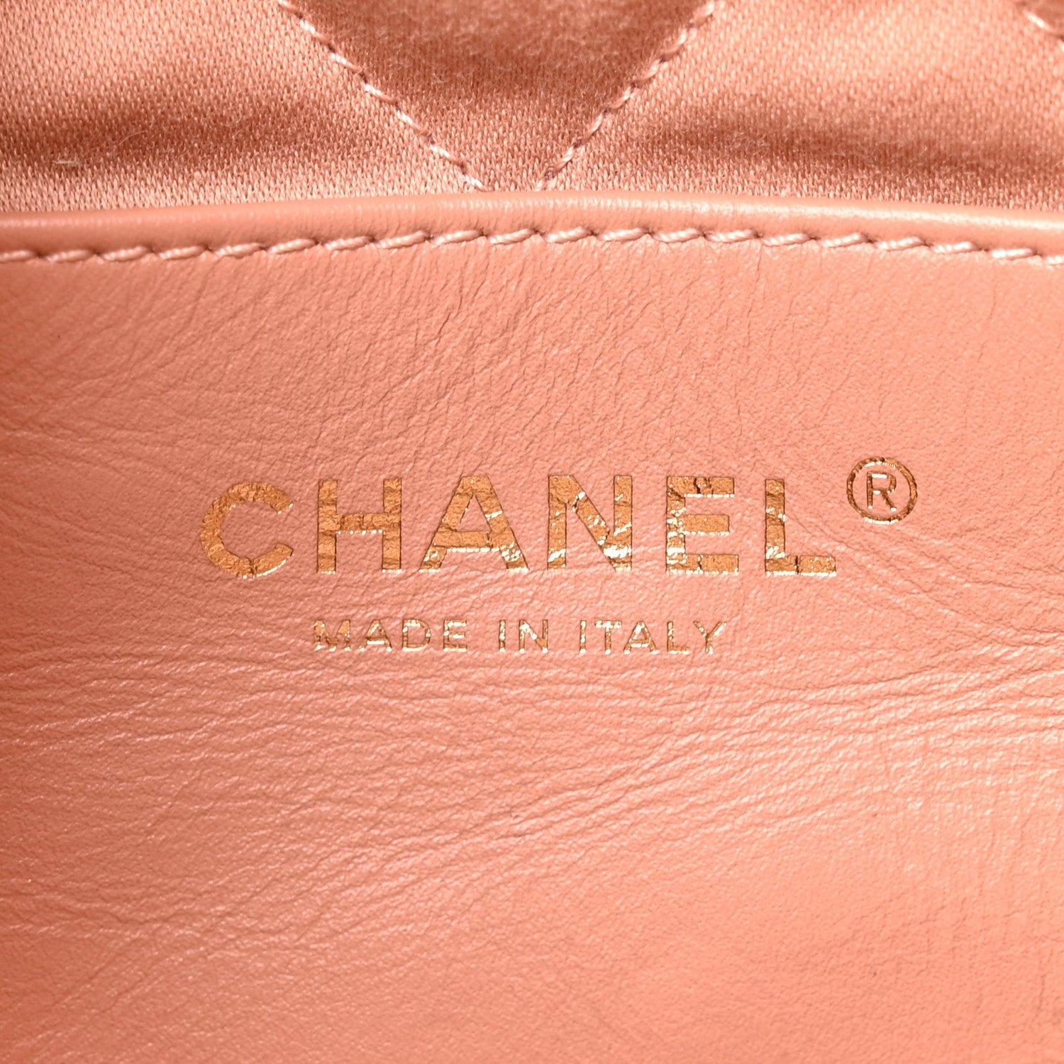 Metallic Calfskin Quilted Mini Chanel 22 Copper
