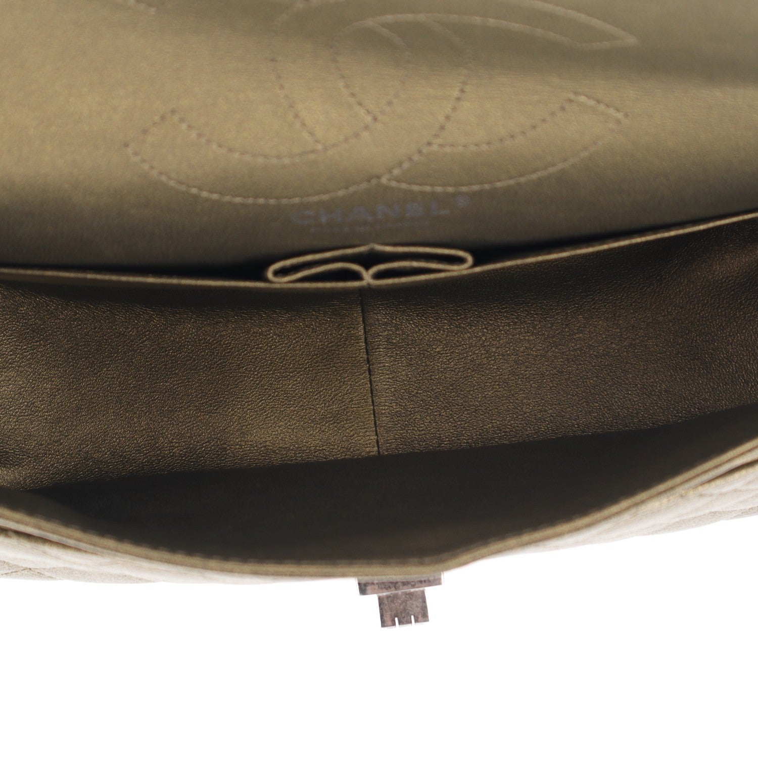 Metallic Calfskin Quilted 2.55 Reissue 226 Flap Green