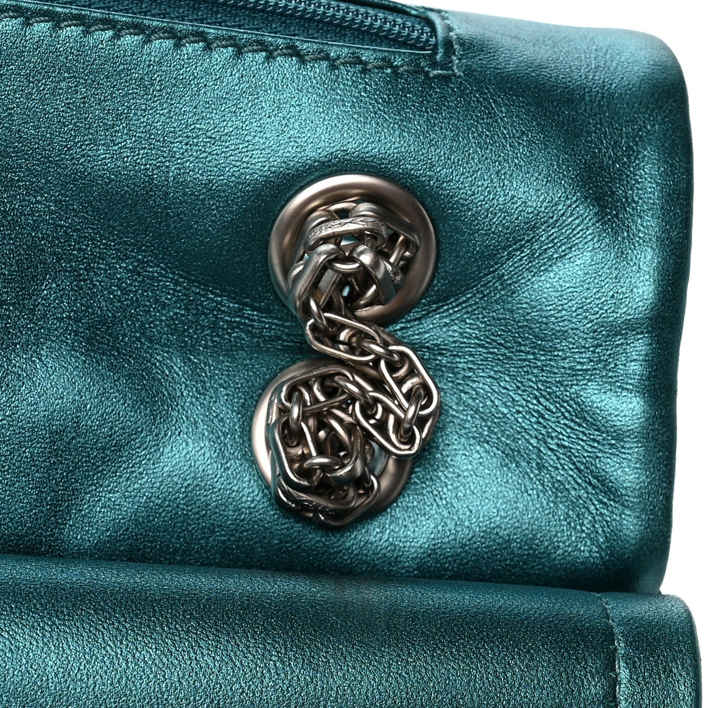 Metallic Calfskin Quilted 2.55 Reissue Flap 227 Turquoise
