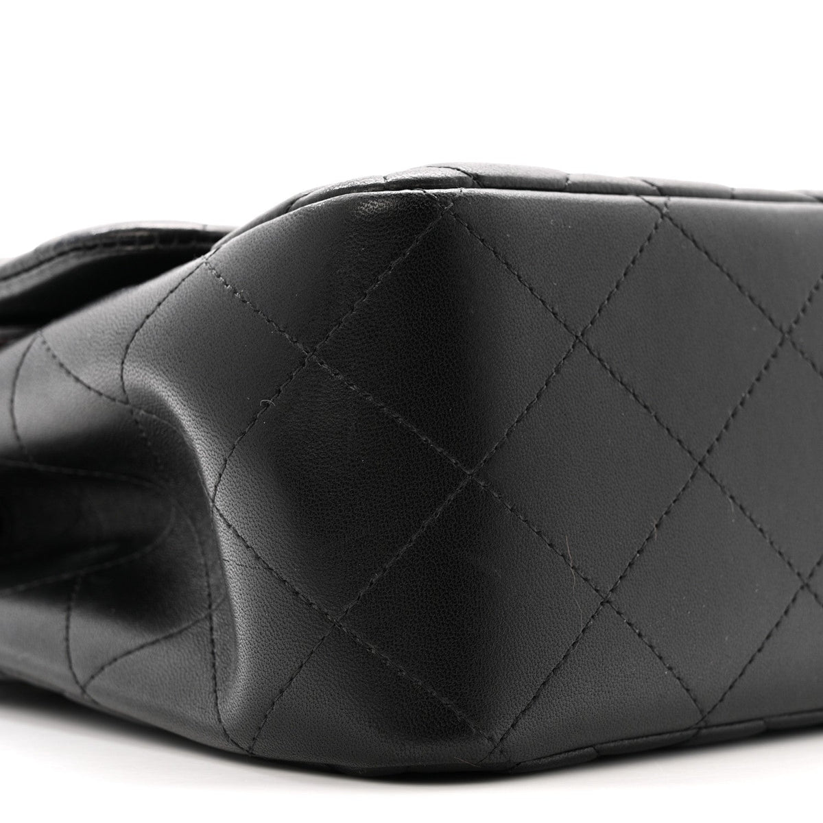 Lambskin Quilted Jumbo Double Flap Black