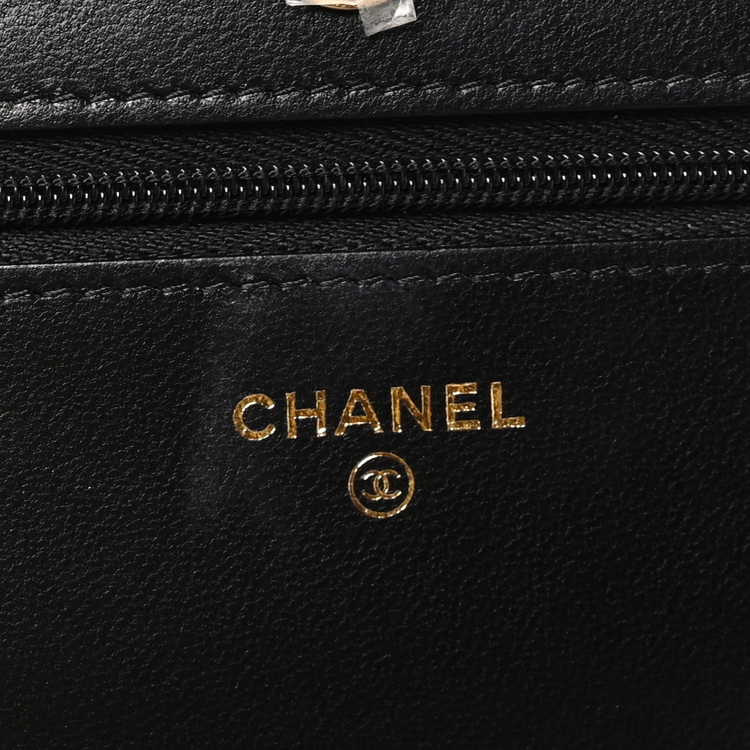Lambskin Quilted Pearl CC Wallet on Chain WOC Black