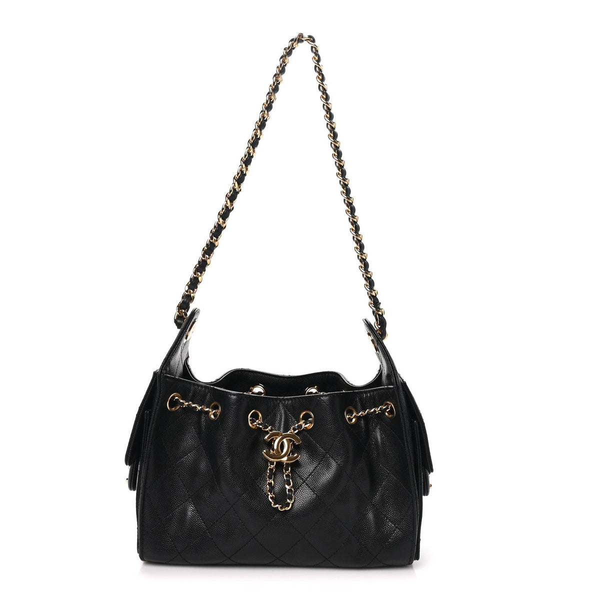 Caviar Quilted Mini Chanel 25 Handbag Black