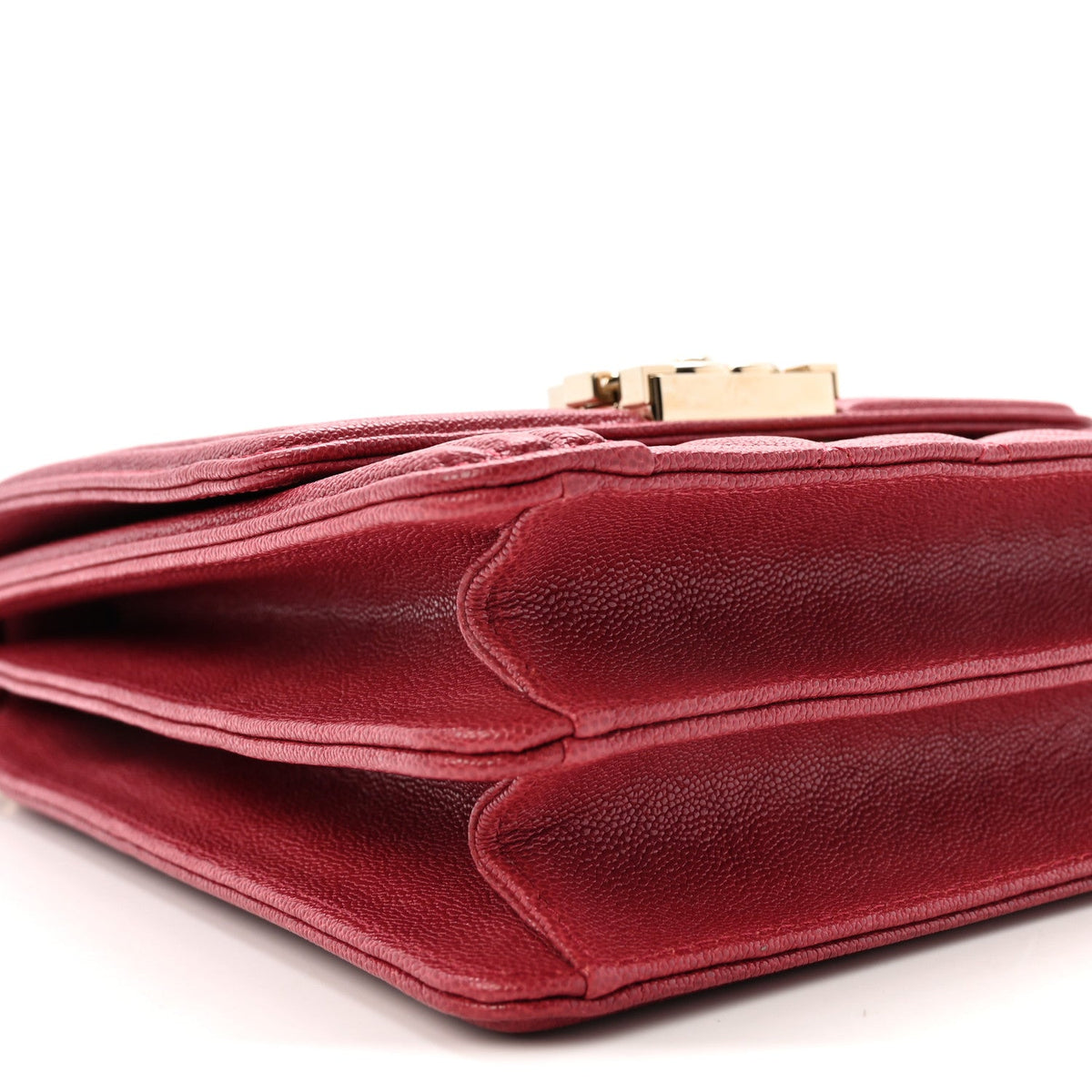 Caviar Quilted North South Boy Flap Red