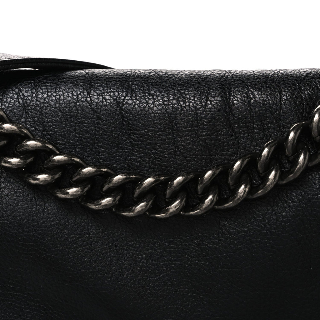 Calfskin New Medium Boy Reverso Flap Black