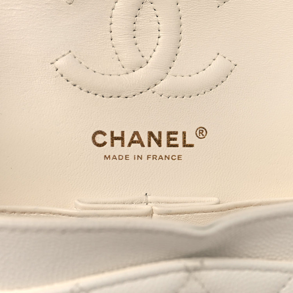 Caviar Quilted Small Double Flap White