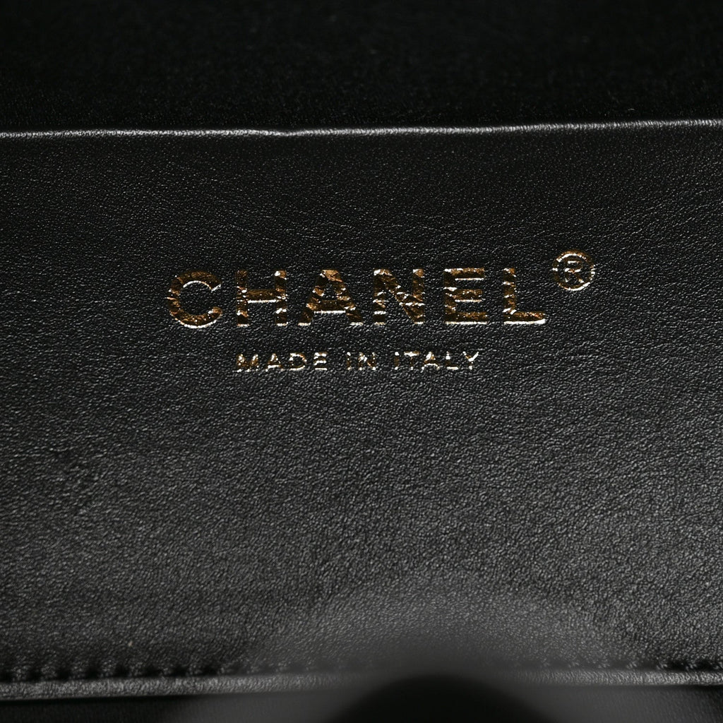 Pony Hair Mini Chanel 25 Handbag Black