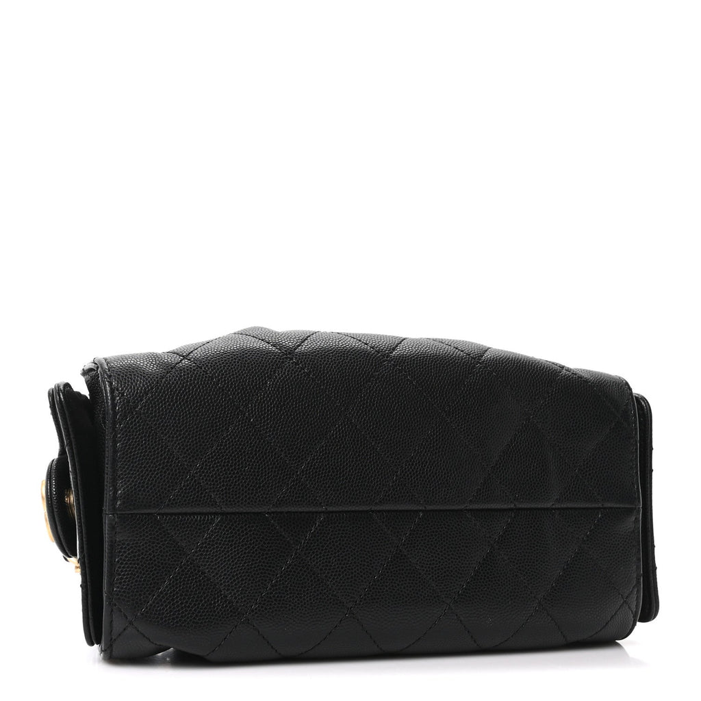 Caviar Quilted Mini Chanel 25 Handbag Black