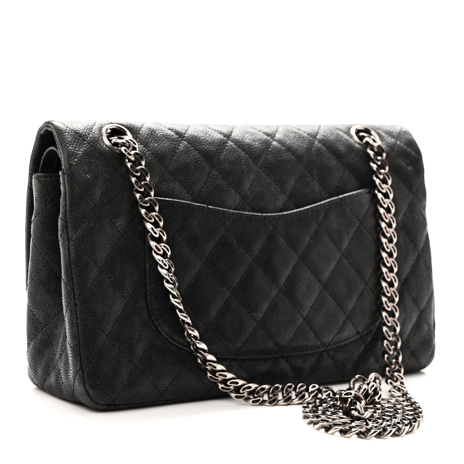 Washed Caviar Quilted 2.55 Reissue 225 Bijoux Chain Flap  Black