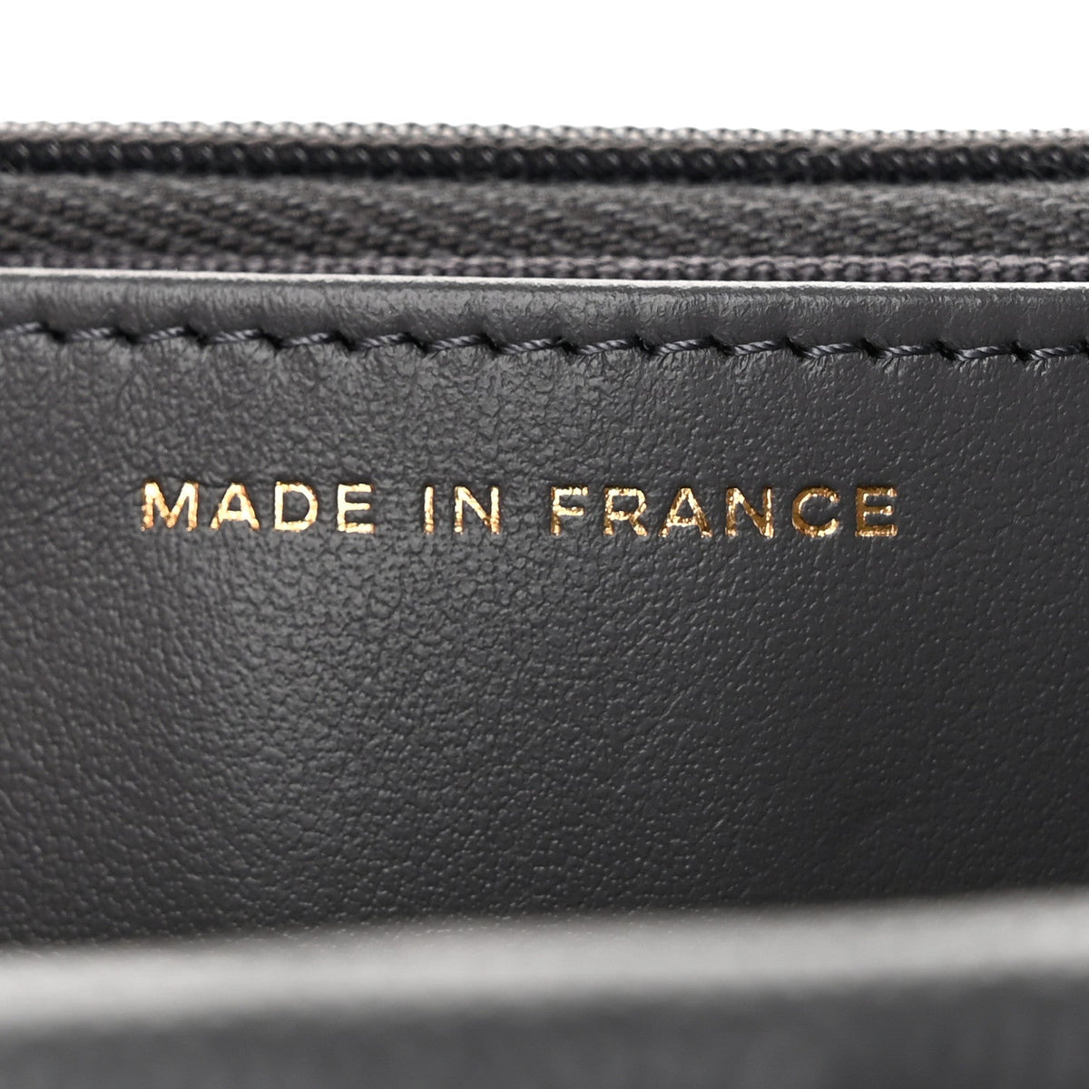 Caviar Quilted Wallet on Chain WOC Grey