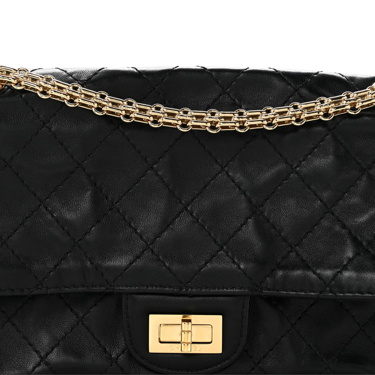 Lambskin Quilted Crush 2.55 Reissue 225 Flap Black