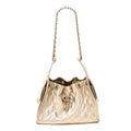 Metallic Caviar Quilted Small Chanel 25 Handbag Gold