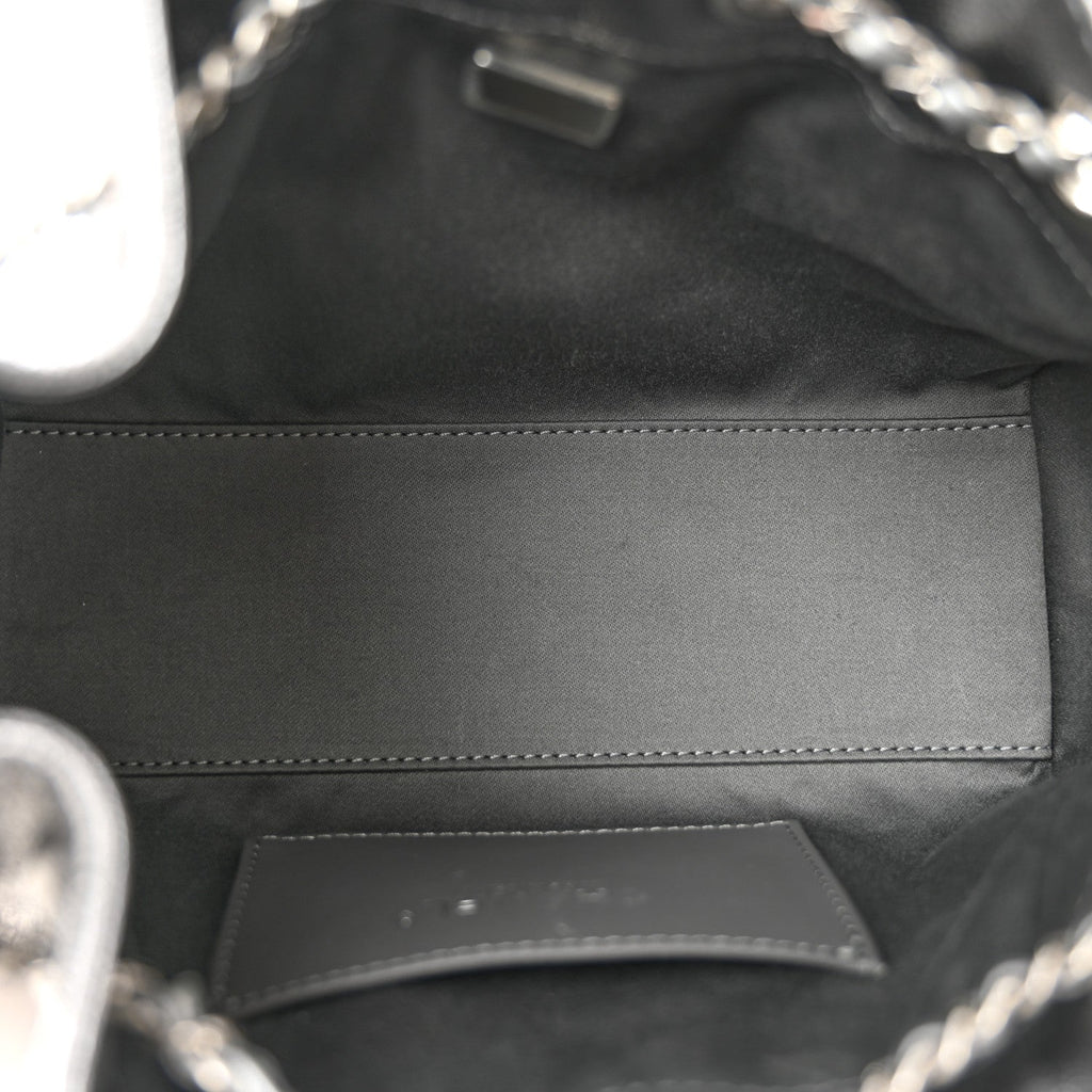 Metallic Caviar Quilted Mini Chanel 25 Handbag Anthracite